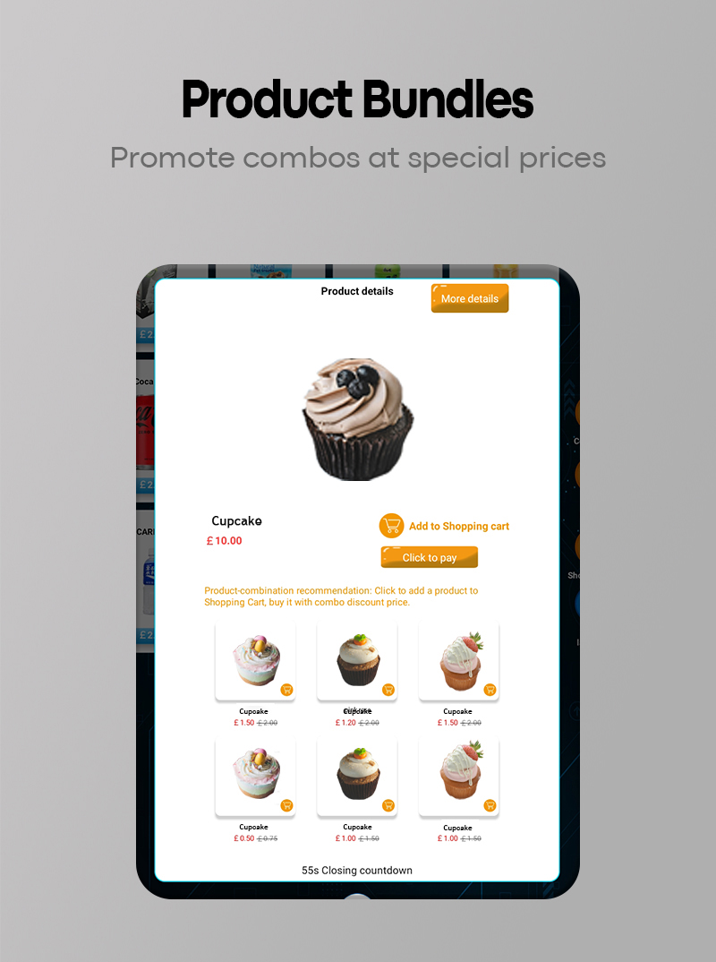 Cupcake vending machine pancake locker Cash Card reader with cooling system and custom stickers
