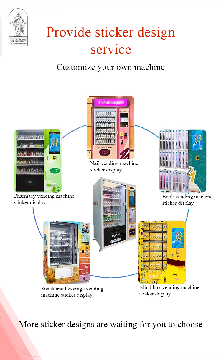 Weimi custom giving machine for church Christ Charity with 21.5 inch touch screen and smart software system provide sticker design services