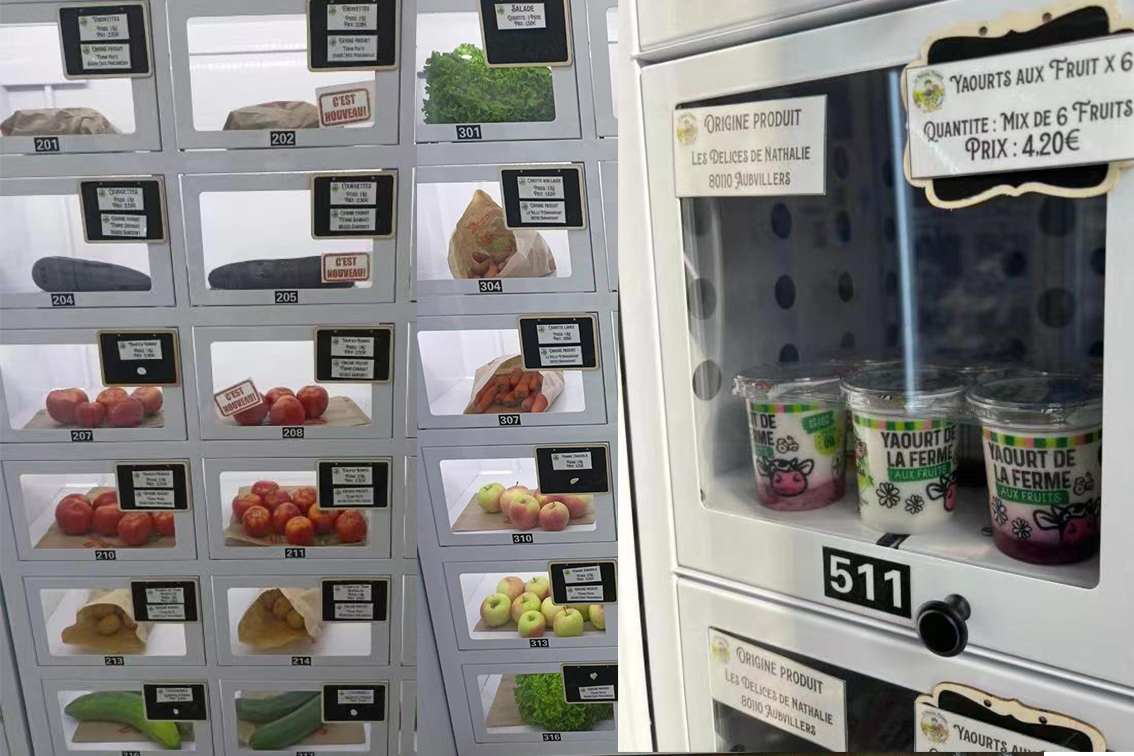 Weimi cooling locker vending machine for vegetable fruit in self service store in France