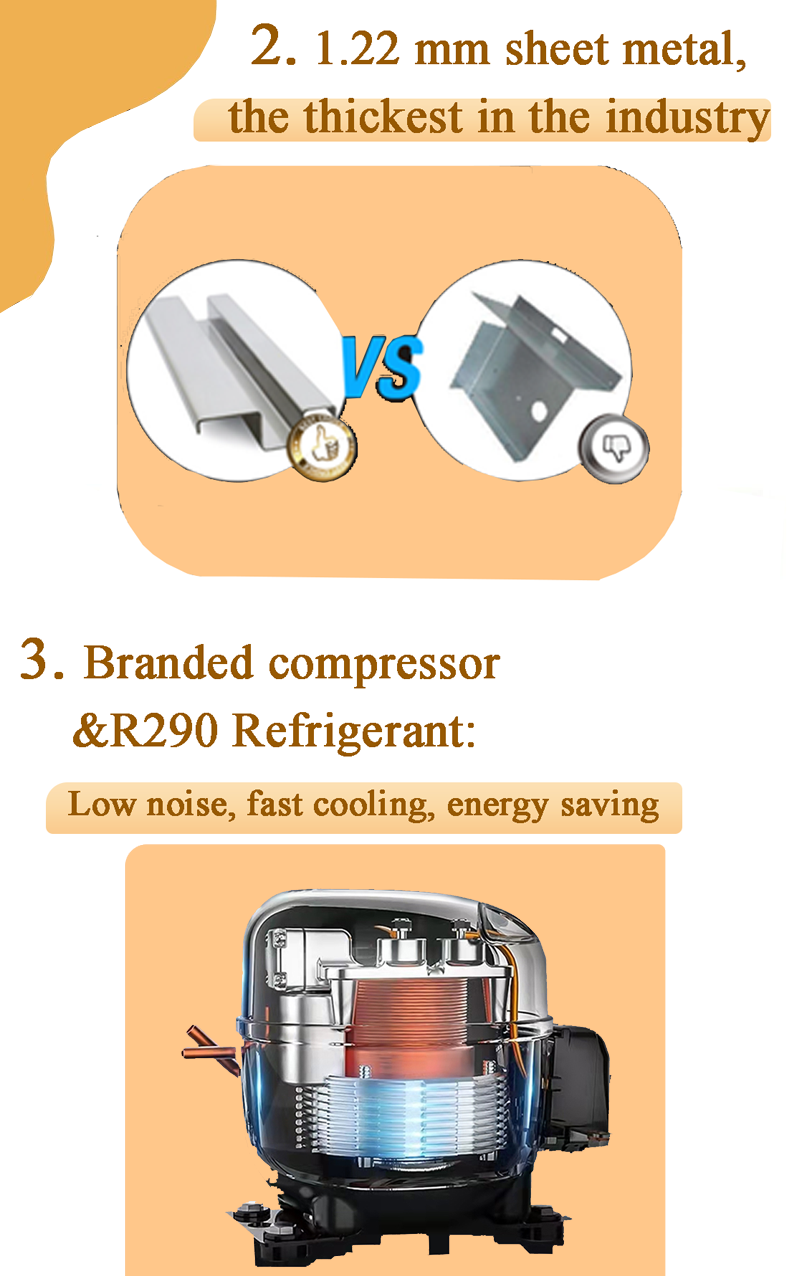 Baguette Bread Vending Machine with Lift Pusher Slots and Optional Payment Systems branded compressor