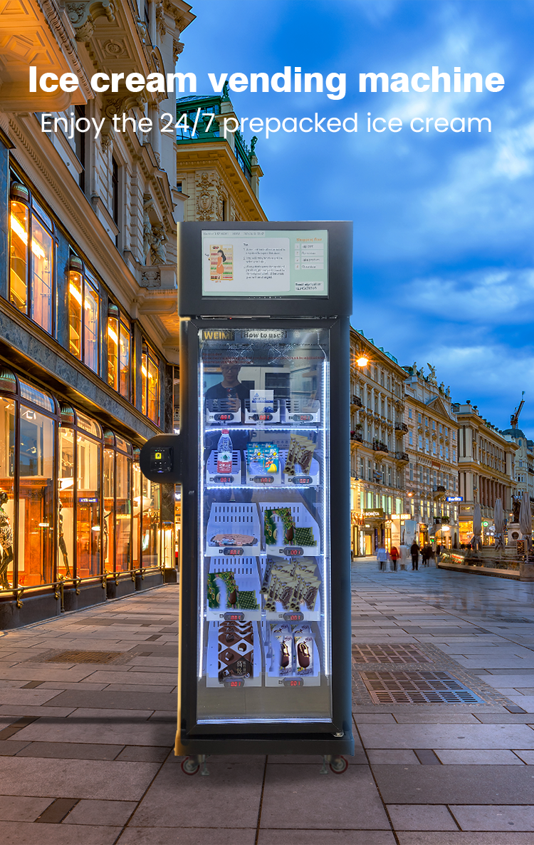 smart fridge ice cream vending machine.fresh food vending machine