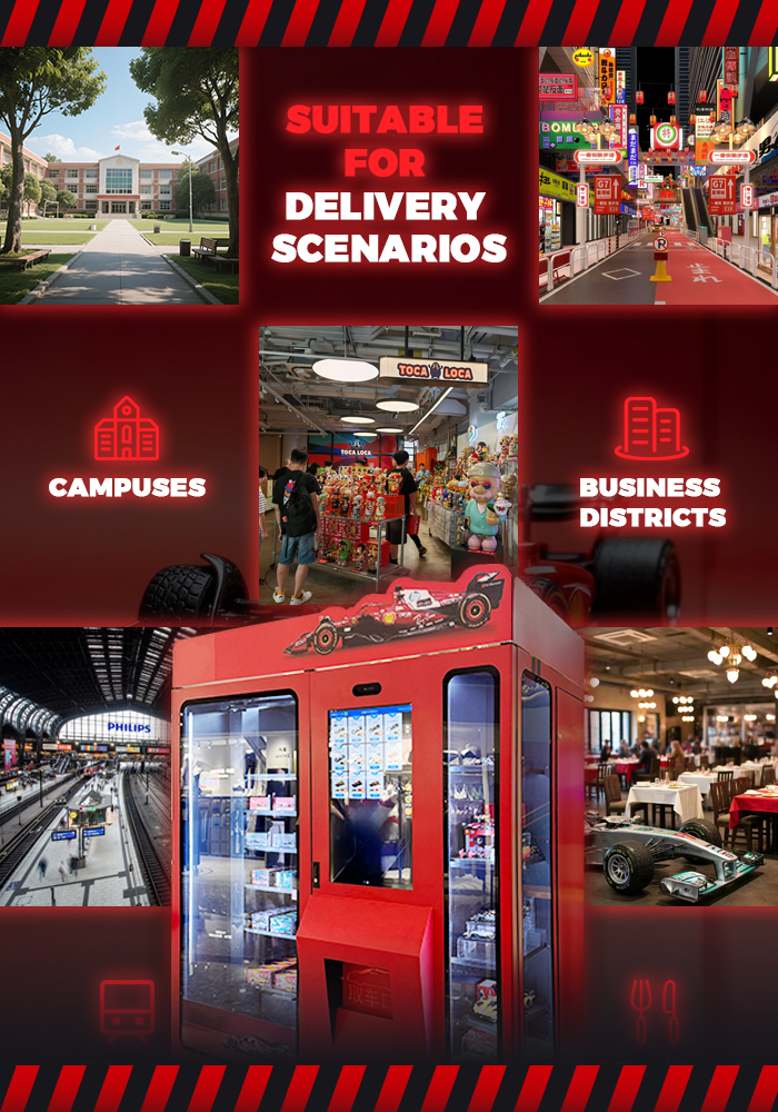 Suitable for placing in shopping malls, business streets
