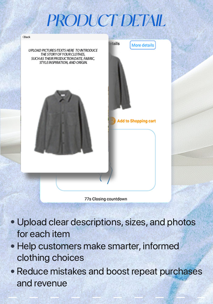 Weimi t shirt vending machine with large touchscreen. retailers can upload clear description of clothes to help customers make smarter, informed clothing choices