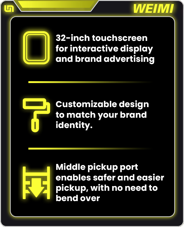 hardware of weimi toy car vending machine