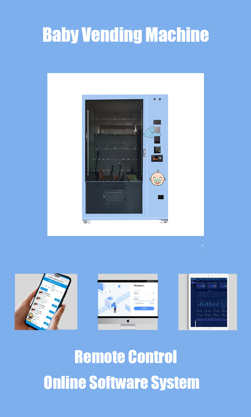 Weimi Baby bottle Bib Baby vending machine with Keyboard and Smart Software System in Shopping Mall