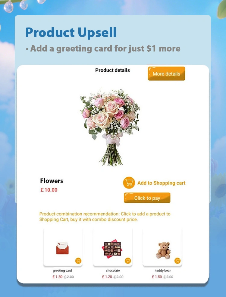 Weimi locker flower vending machine with product upsell for encouraging more purchases