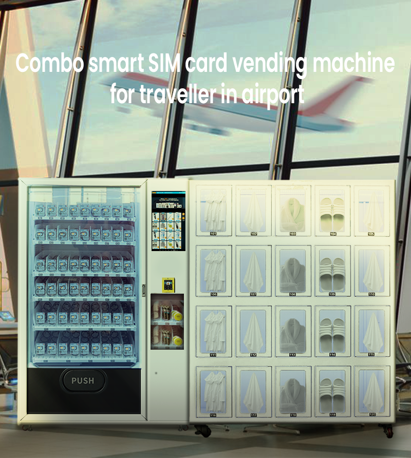 combo Smart SIM Card Vending Machine for Traveller in Airport