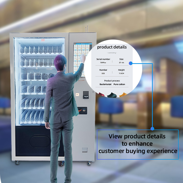 Weimi digital snack drink vending machine with 22-inch touchscreen