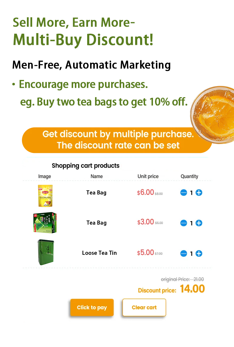 Weimi coffee black tea vending machine with multi-buys discounts to encourage more purchases