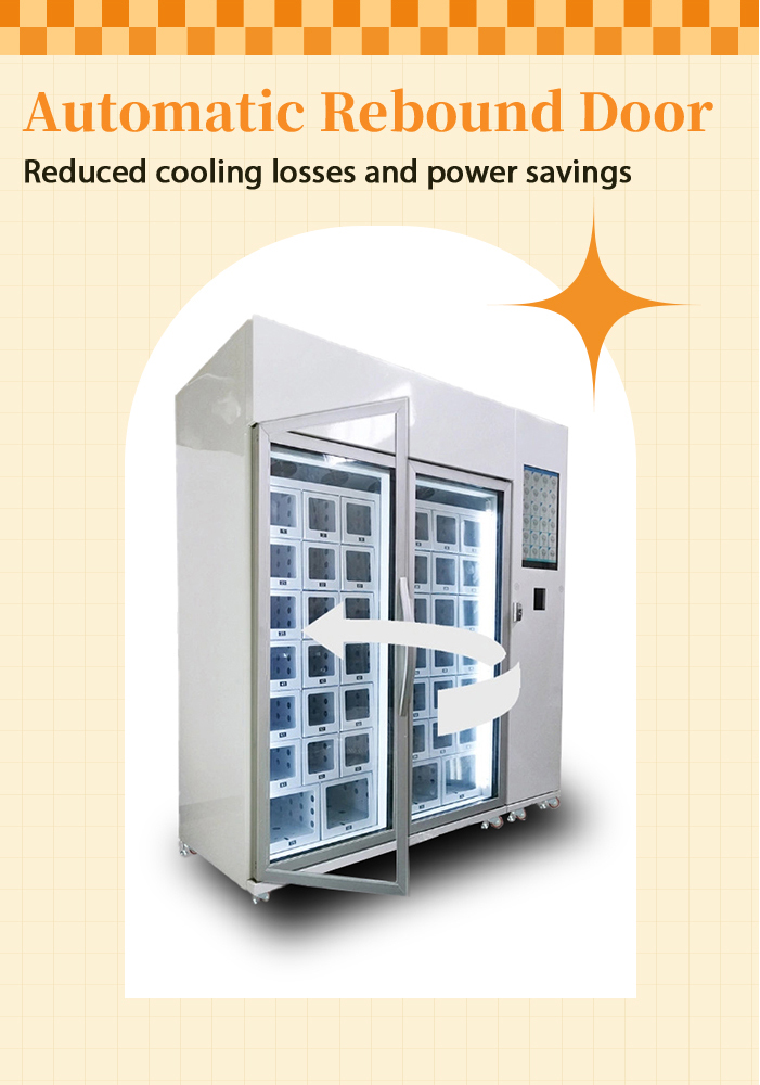 automatic rebound door for lower energy consumption