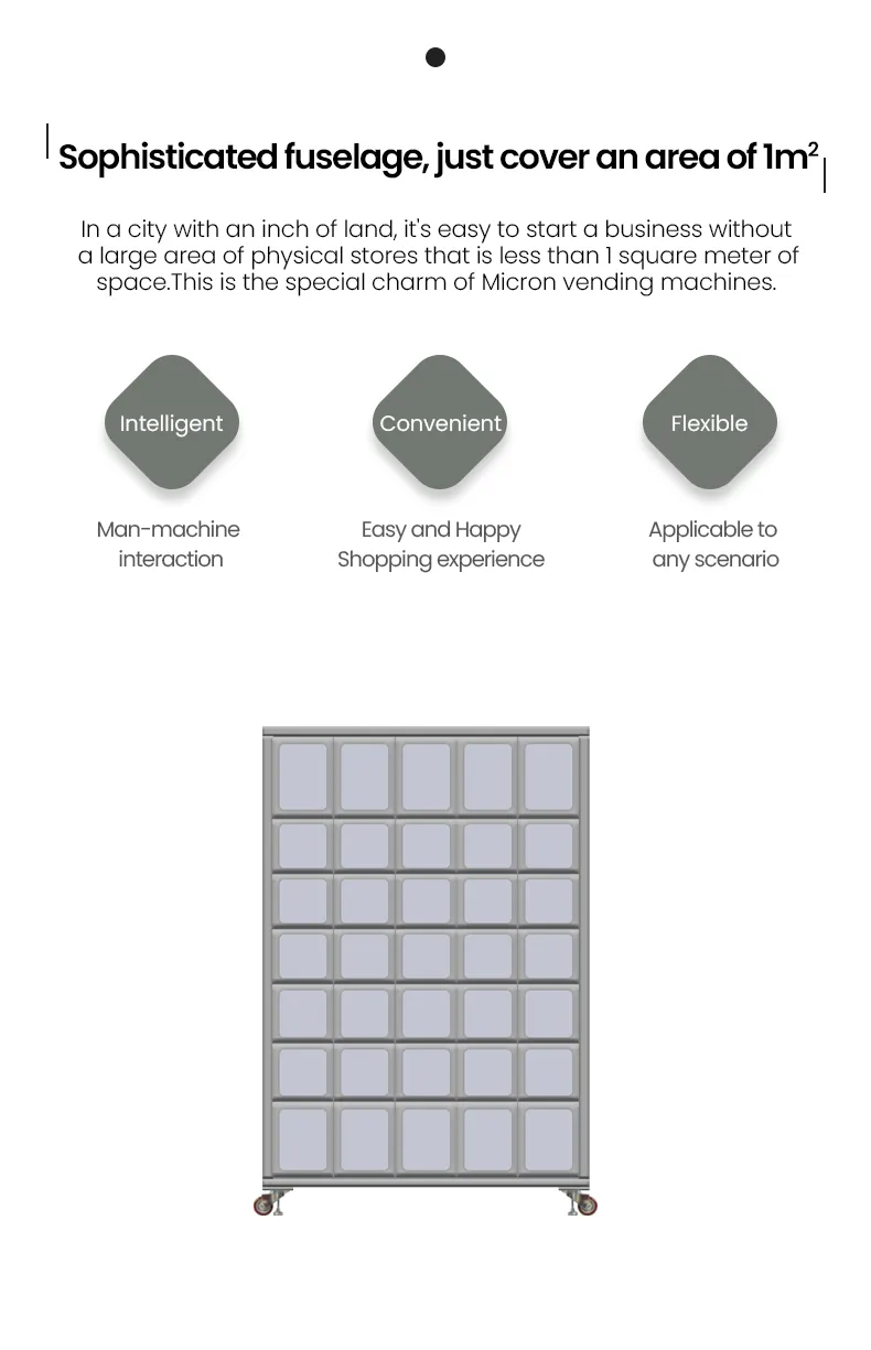 our smart vending machine is intelligent, convenient and flexible