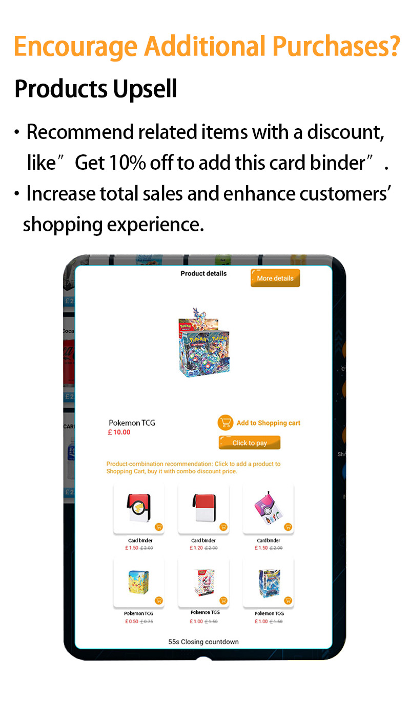 weimi pokemon center vending machine with discounts on multiple buys on products. retailers can set discounts independently in the backend to encourage customers to buy more