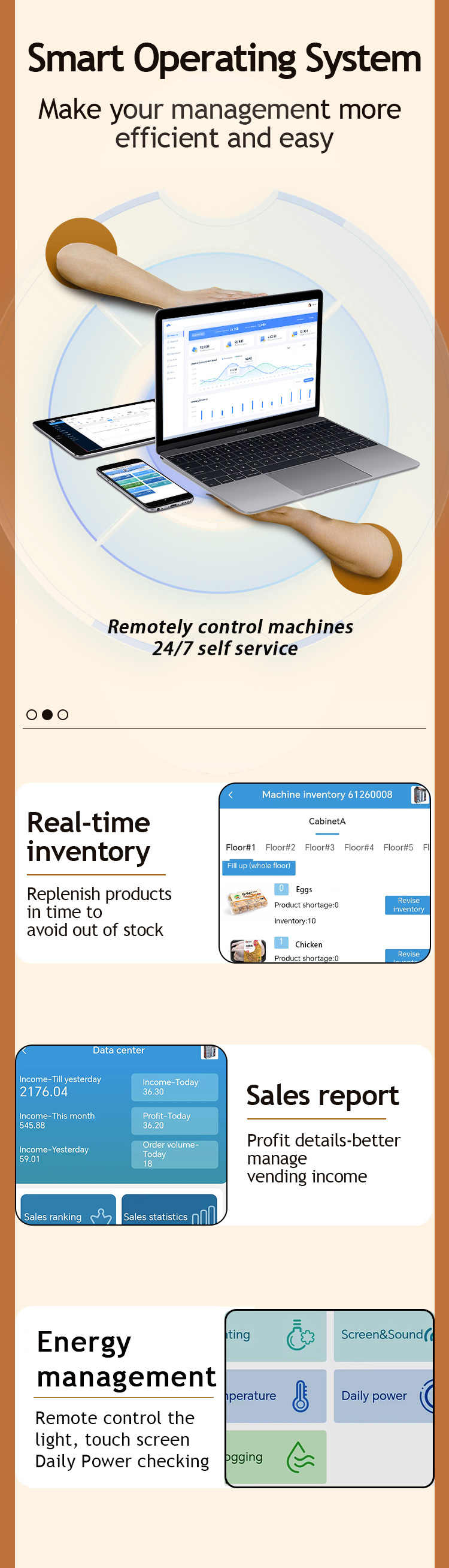 weimi fresh meat vending machine with cooling system for keeping fresh. real time inventory makes your management more efficient and easy.retailers can also check sales report and operate energy for saving waste