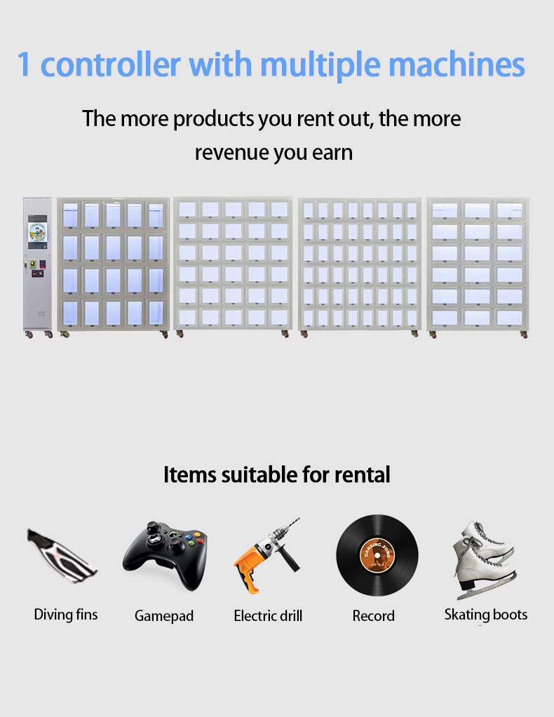 weimi diving rental machine in beachside. One controller can connect up to 8 machines, the more products you rent out, the more revenue you earn