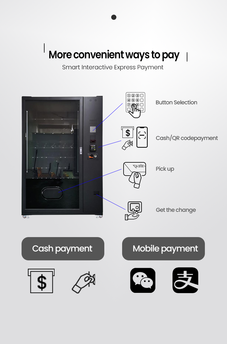 Automatic PPE smart vending machine for ties socks gloves in the factory is convenient to buy