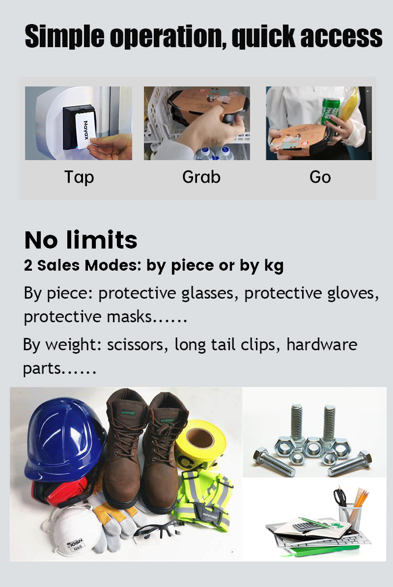 office supplies dispenser with simple shopping steps, can be sold by piece or by weight