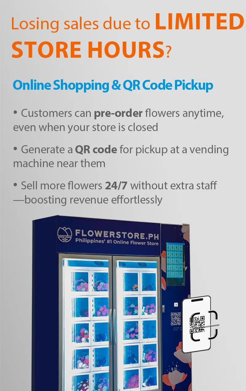 Weimi plant vending machine with pickup code to reduce flower store owners' pressure