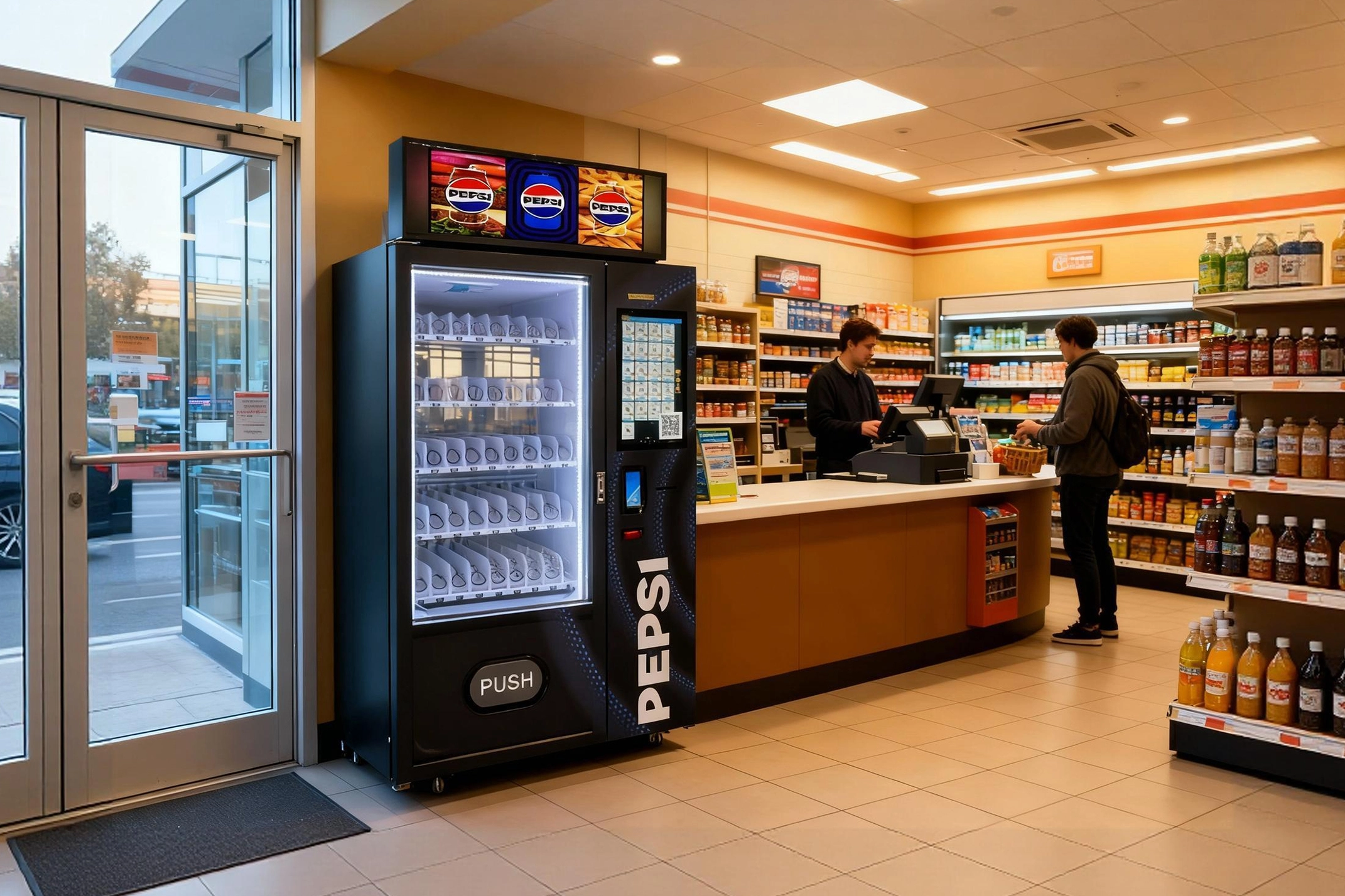 Weimi soda vending machine in convenience stores