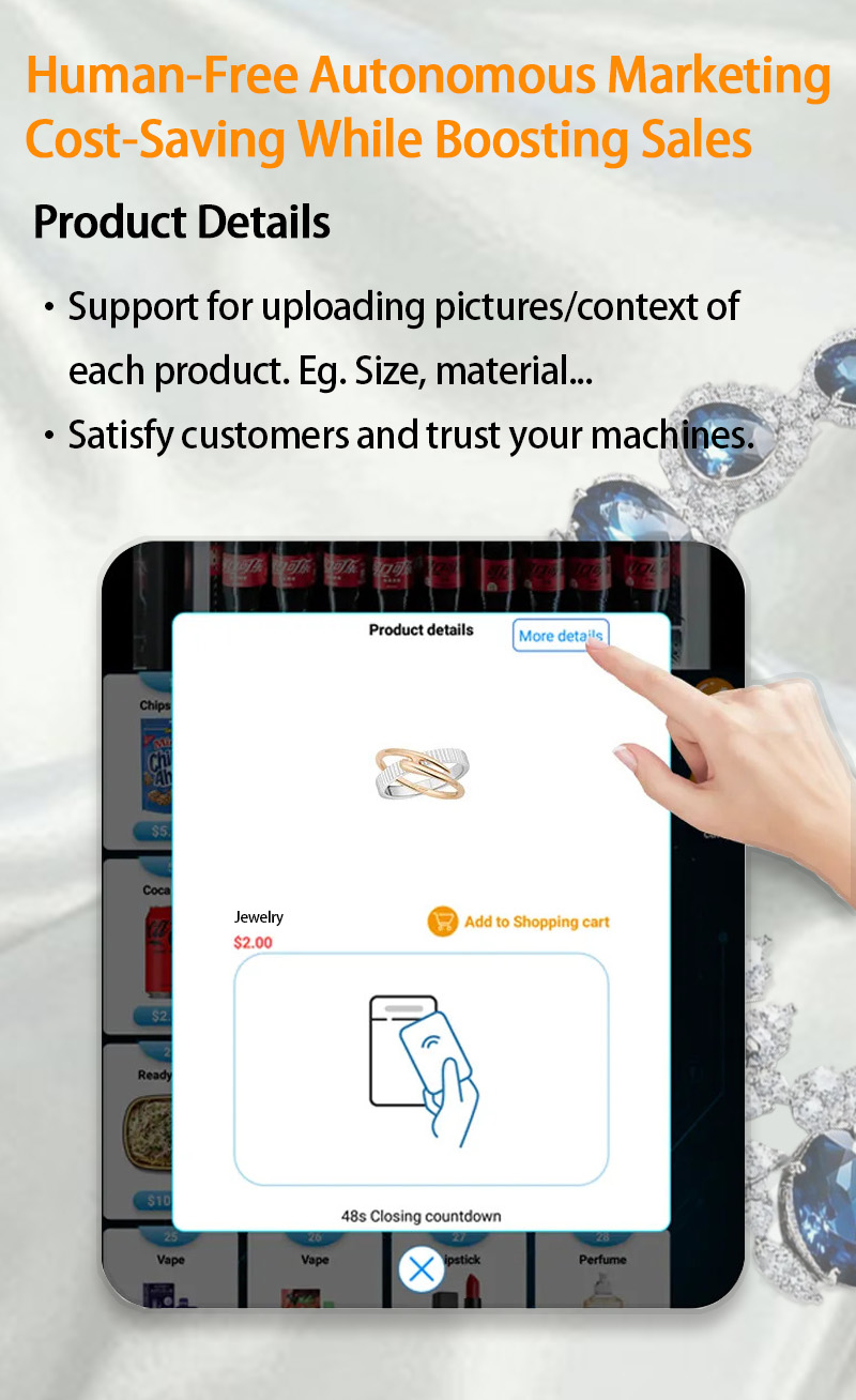 jewelry vending machine can help customers choose the right jewelry. satisfy customers and trust your machines