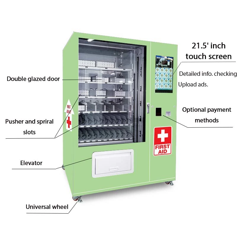 Advanced first aid vending machine for medical alcohol spray bandage gauze with elevator touch screen