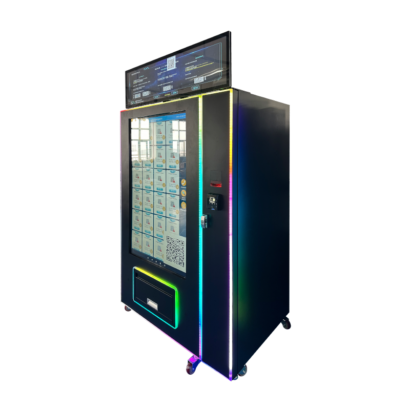 Weimi Large Touchscreen Electronics Vending Machine with LED Strips & Top Screen - For Earphones/Power Banks