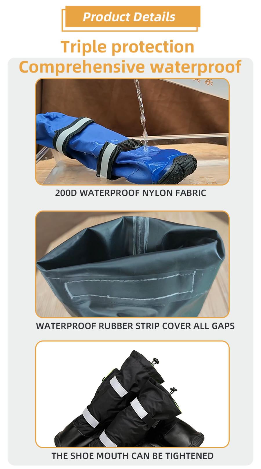 waterproof winter dog boots