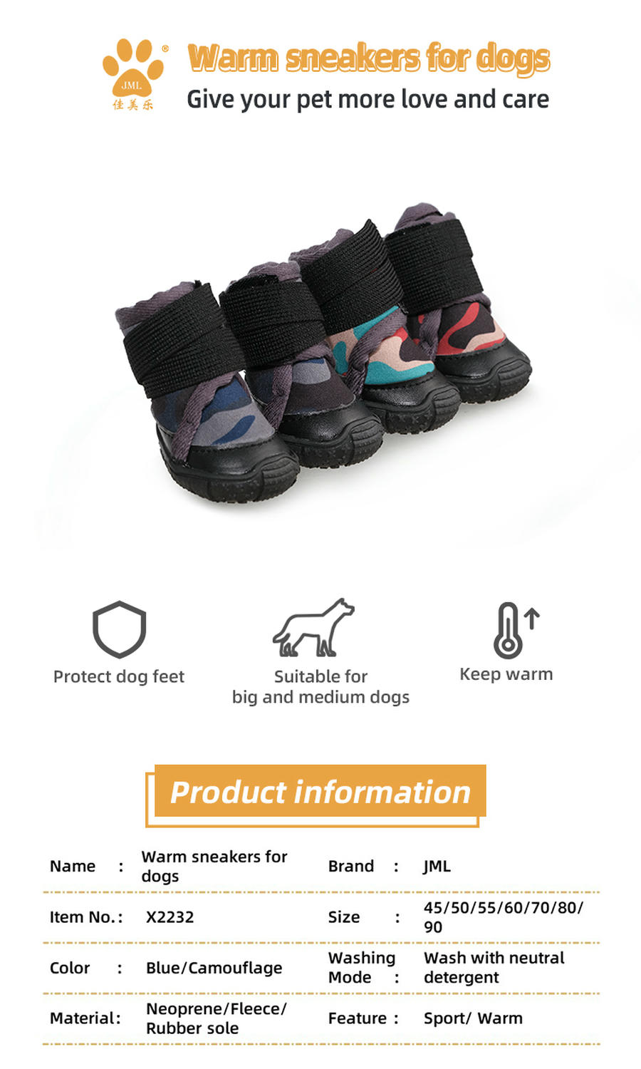 winter dog booties product description