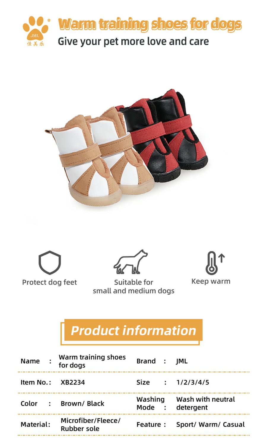 winter boots for small dogs product description