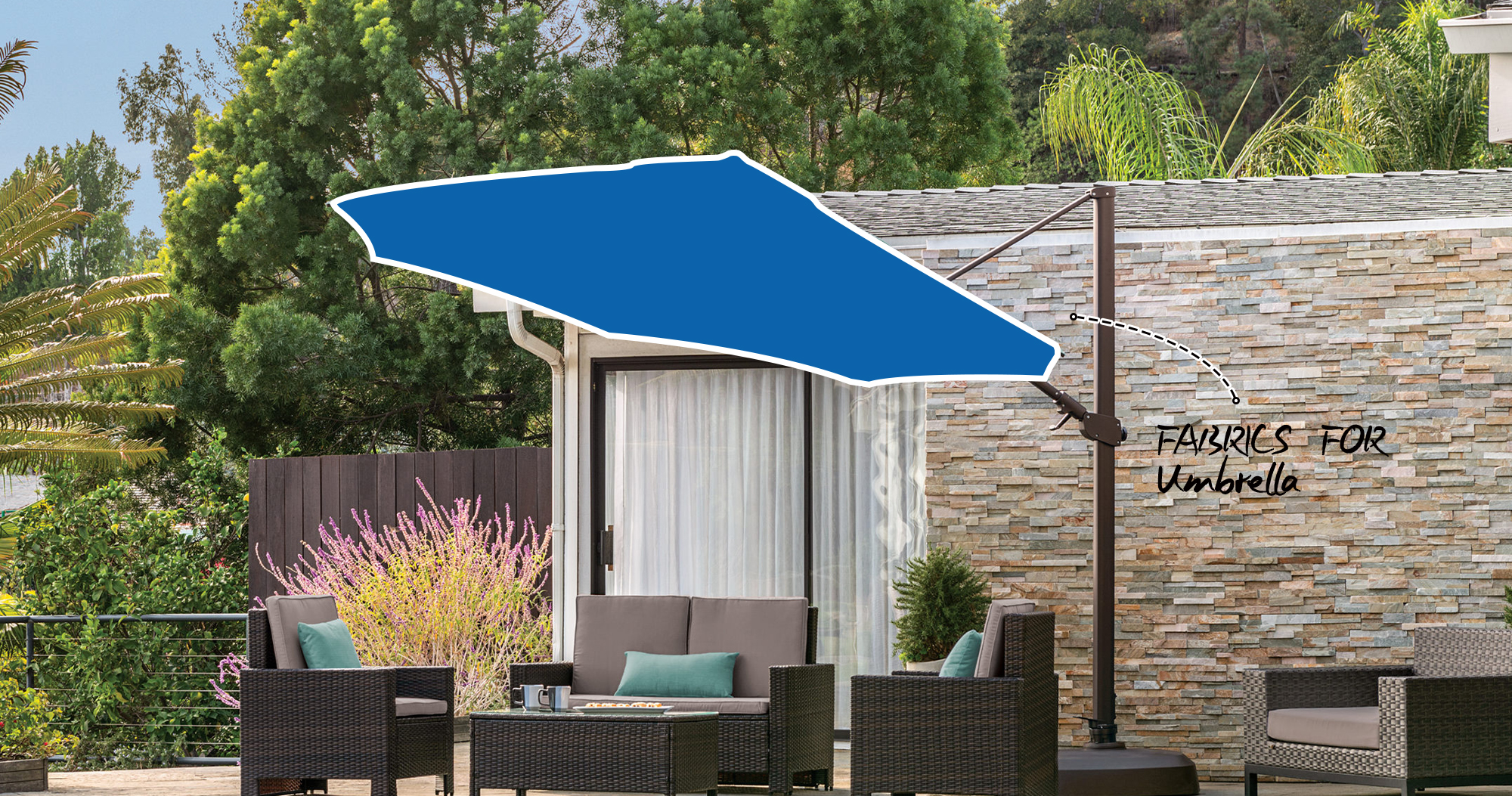 Stripe 450D PU Polyester Oxford Fabric for Umbrella-HongdaTEX