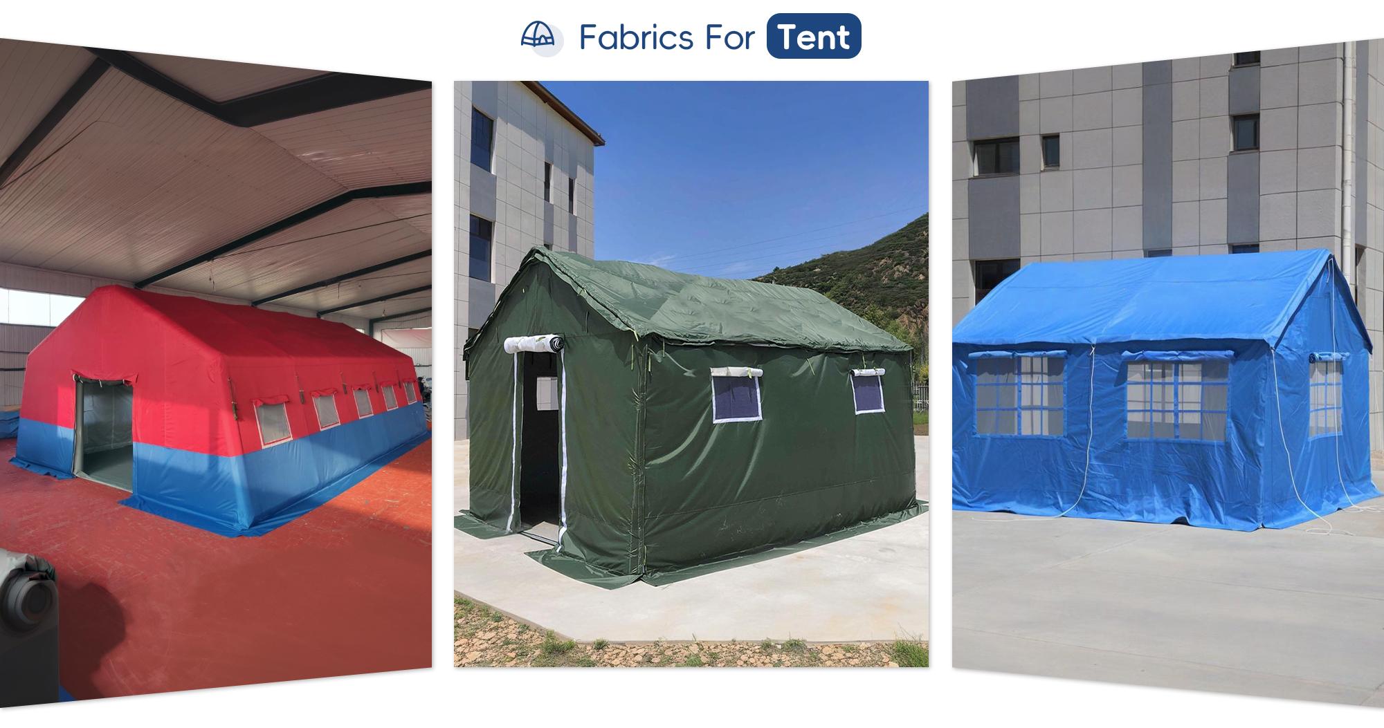 Applications of White 600D PVC Polyester Oxford Tent Fabric-HongdaTEX