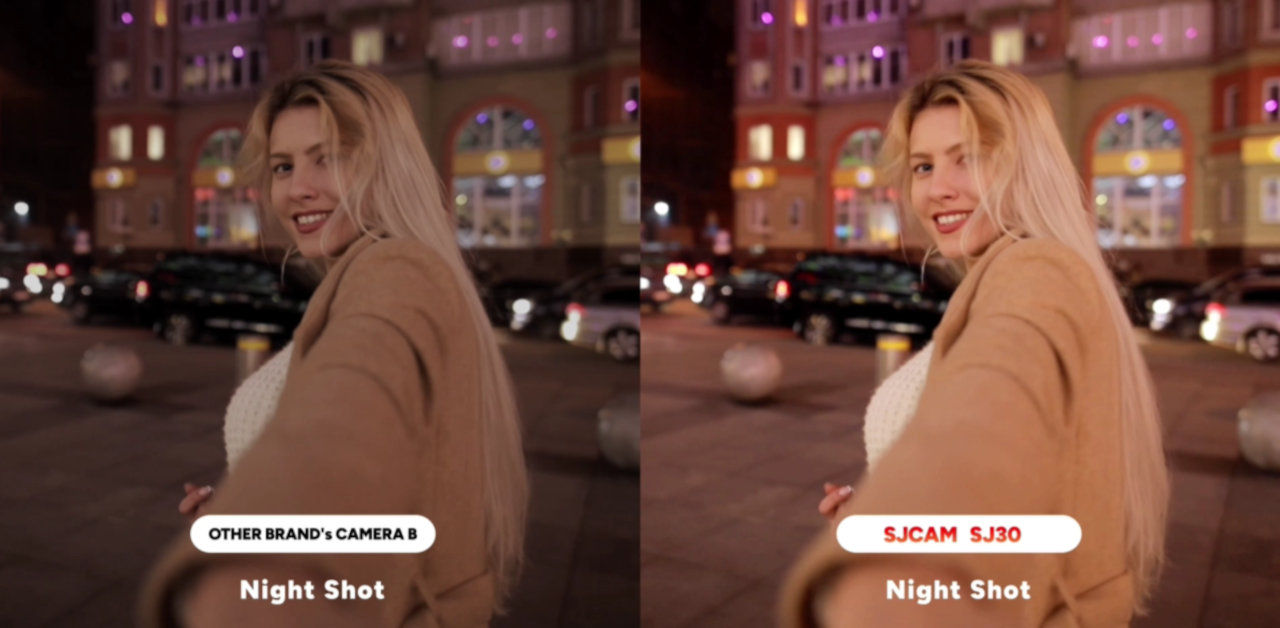 Demonstration of the Night Photography Effect in SJCAM SJ30 Action Camera